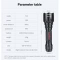 Luz de antorcha autodefensiva Supfire, linternas LED impermeables, batería recargable de aluminio 18650, linterna táctica